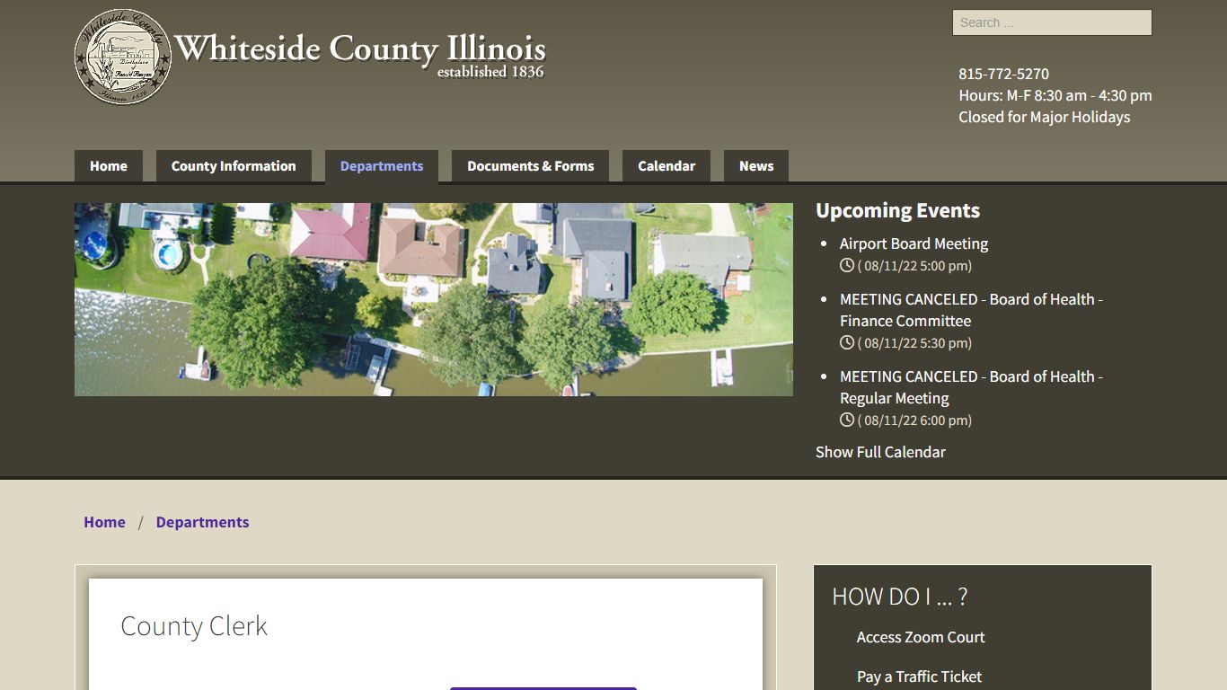 County Clerk - Whiteside County, Illinois